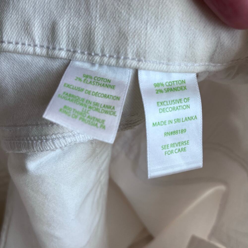 Lilly Pulitzer White Jennica High Rise Denim Shorts in Resort White Size 0 - Picture 3 of 4